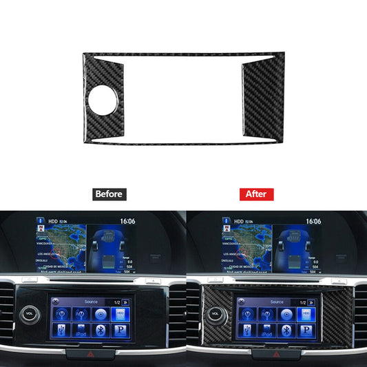 Carbon Fiber GPS Navigation Panel Trim Cover Type B for Honda Accord 2013-2017