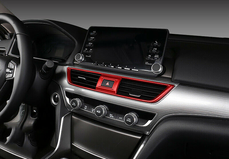 for Honda Accord 10Th 2018-2022 Red Central Console Air Outlet Vent Frame Trim