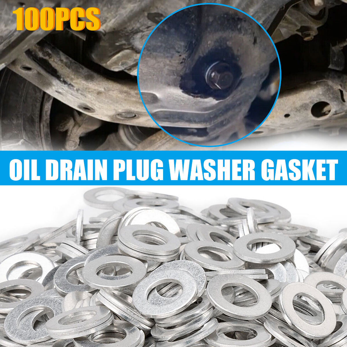 Oil Drain Plug Washer Gasket for Toyota for Lexus for Scion New 90430-12031 Set of 100
