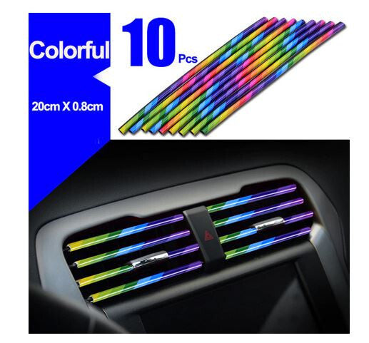 Car air conditioning socket decorative molding trim strip colored for Chrysler