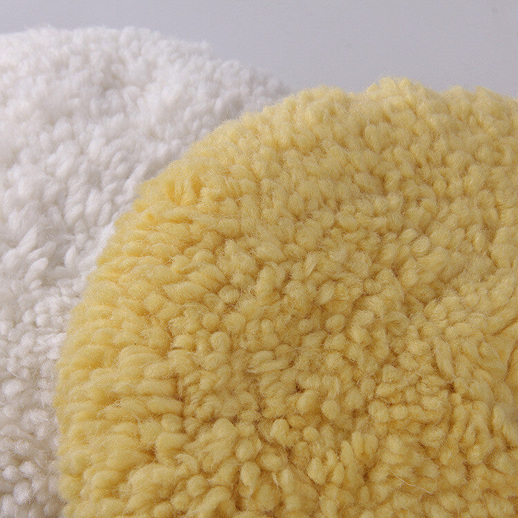 7-inch wool polishing pad, 100% natural wool, double-sided composite cutting and polishing.