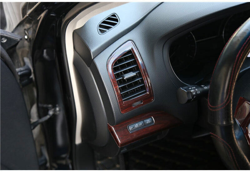 Car LR AC Air Outlet Vent Cover Trim for Nissan Altima Teana 2013-18 Wood Grain