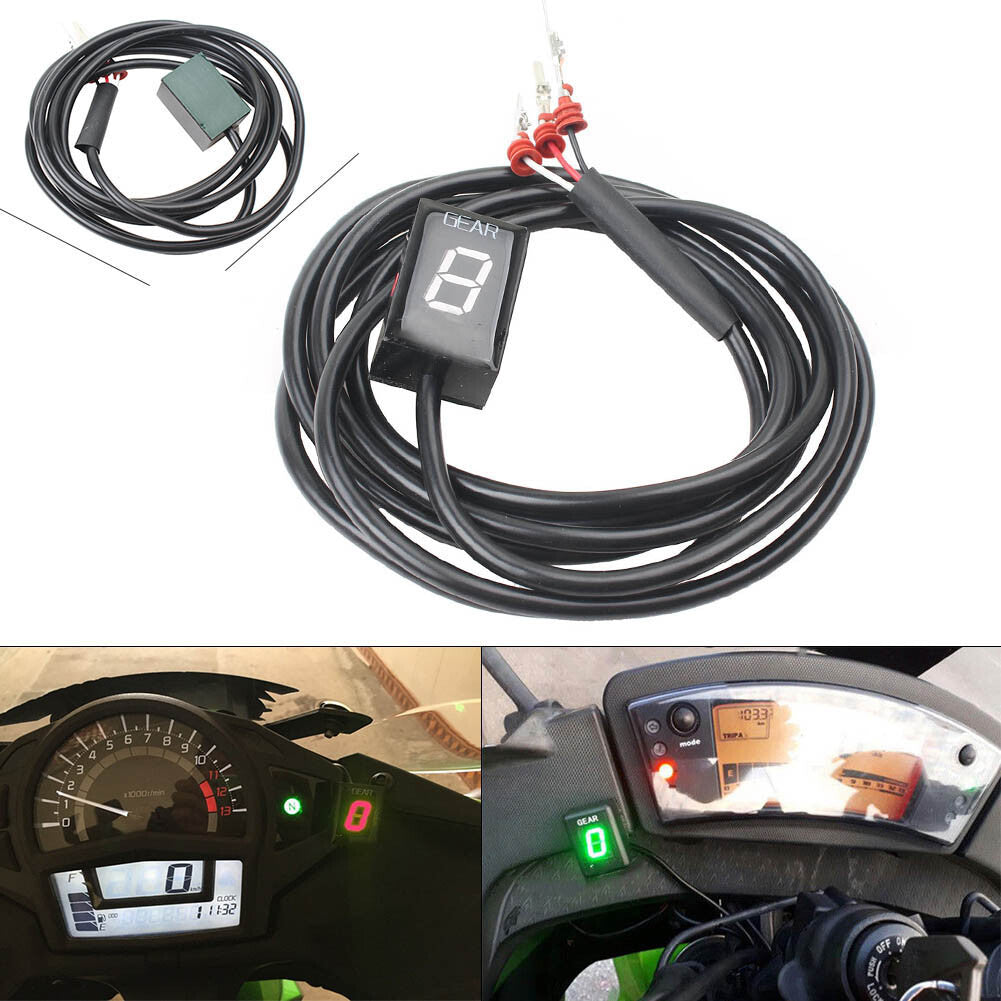 Gear Indicator RED LED Display fit for Kawasaki 250 300 Z250 Z800 Motorcycle