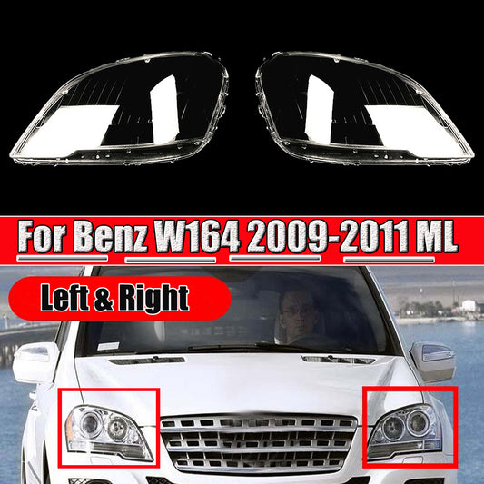 Headlight lens cover for Mercedes-Benz W164 ML-Class (09-11 Right + Left -)