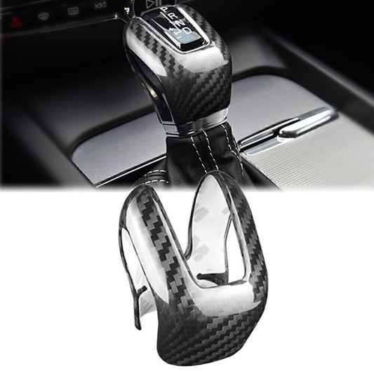 Black Carbon Fiber Gear Shift Knob Cover Trim Fit for Volvo XC60 XC90 S60 S90 V60