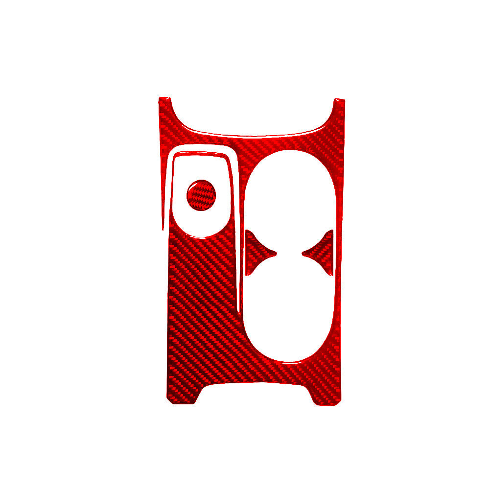 4X Red Carbon Fiber Middle Cup Holder Trim for Mercedes-Benz CLA GLA