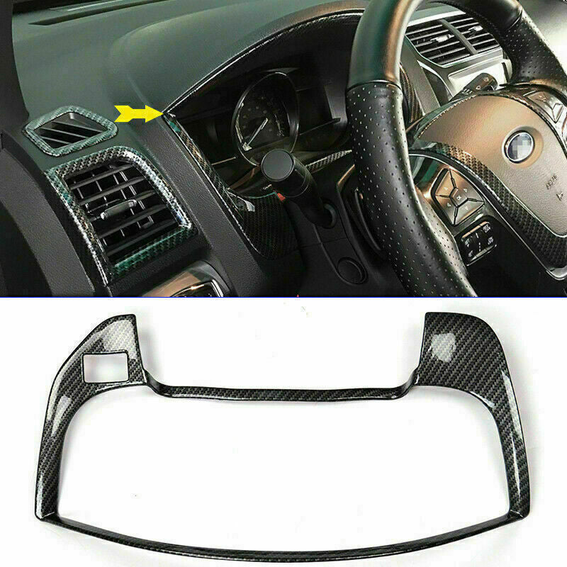 for Ford Explorer 2011-2019 Carbon Fiber Inner Instrument Dash Frame Cover Trim