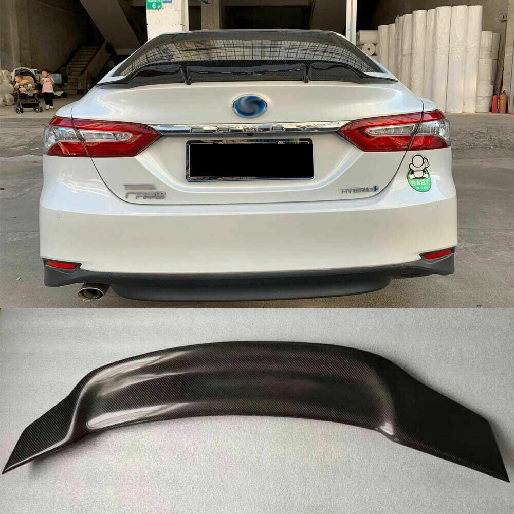 For 2018-2023 for Toyota for Camry Carbon fiber R Style Rear Tail Trunk Spoiler Wing Lip