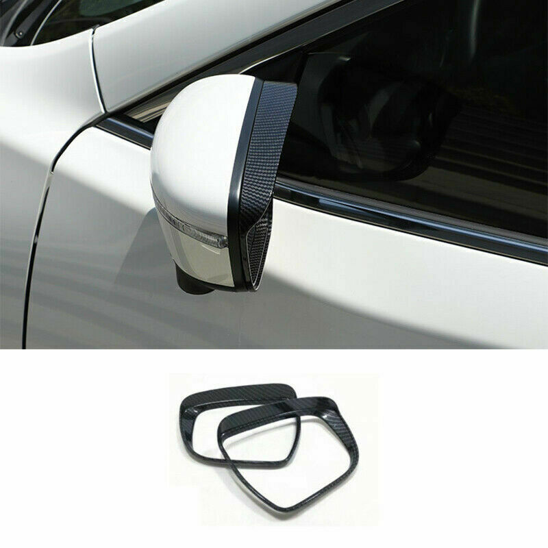 ABS Carbon Fiber Rear View Side Mirror Frame Cover Trim for Nissan Rogue 2014-20