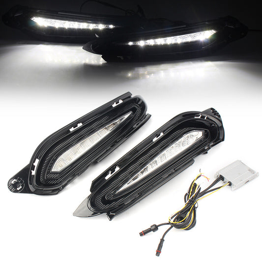2X LED Daytime Running Fog Lights Lamp Turn Signal for Honda HRV Vezel 15- 18