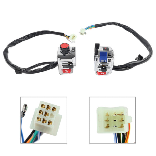 7/8 Chrome Handlebar Switch Turn Signal Indicator Horn Headlight Start Control