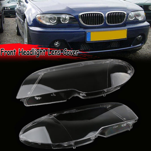 2-Piece Headlight Lens Covers for 2004-2006 for BMW 3 Series E46 2DR Coupe