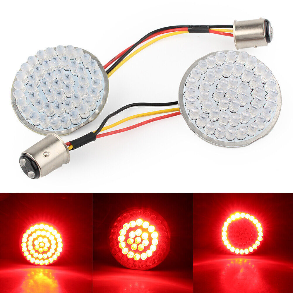 2X Rote Kugel LED R¨¹ckfahrscheinwerfer 1157 Gl¨¹hbirne f¨¹r for Harley Touring