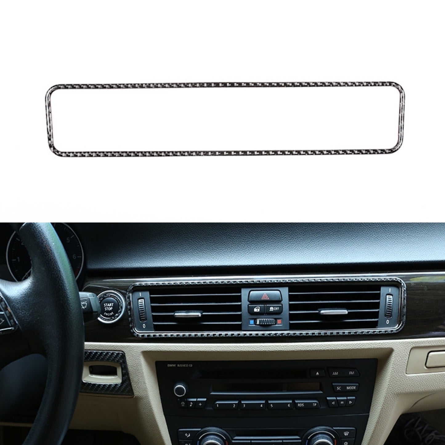 Carbon fiber air conditioning vent cover trim suitable for BMW 3 Series E90 E92 2005-12