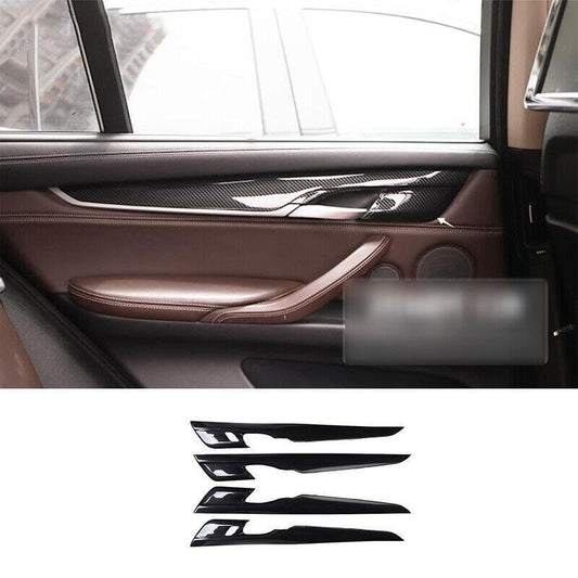 for BMW X5 F15 2014-2018 ABS Carbon Fiber Inner Door Panel Trim Cover Strip 4PCS