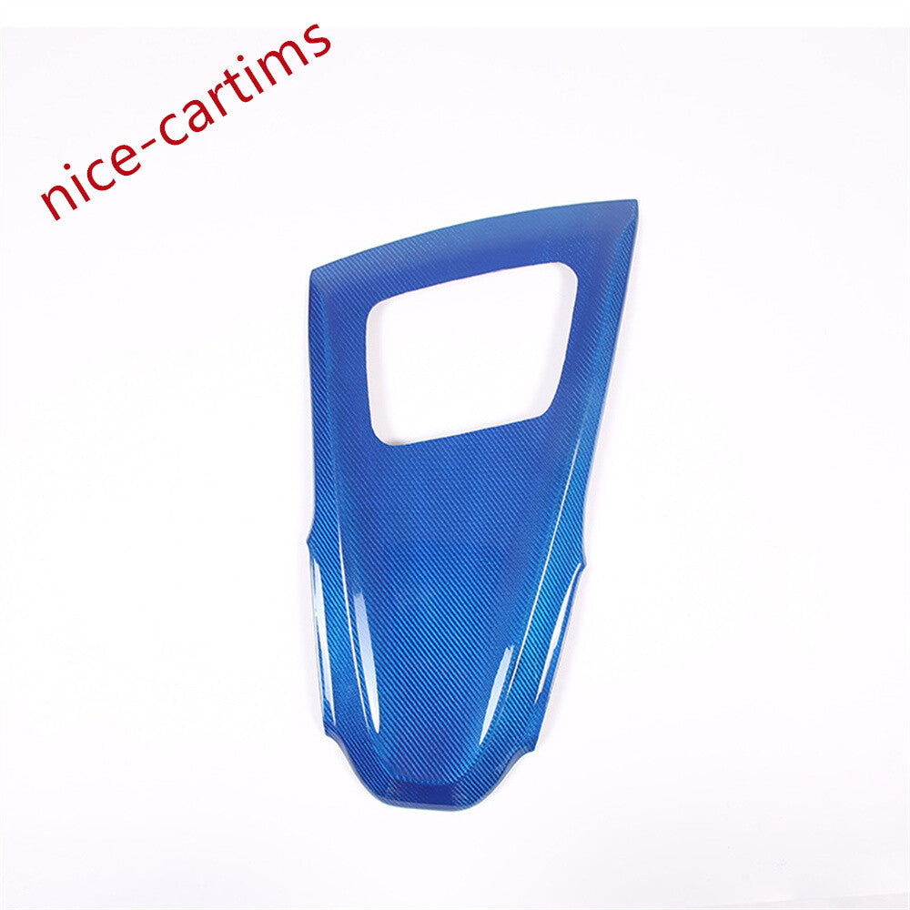 Blue Carbon Fiber W/ HUD Dashboard Upper Panel Cover Fit for Corvette C8 2020-24