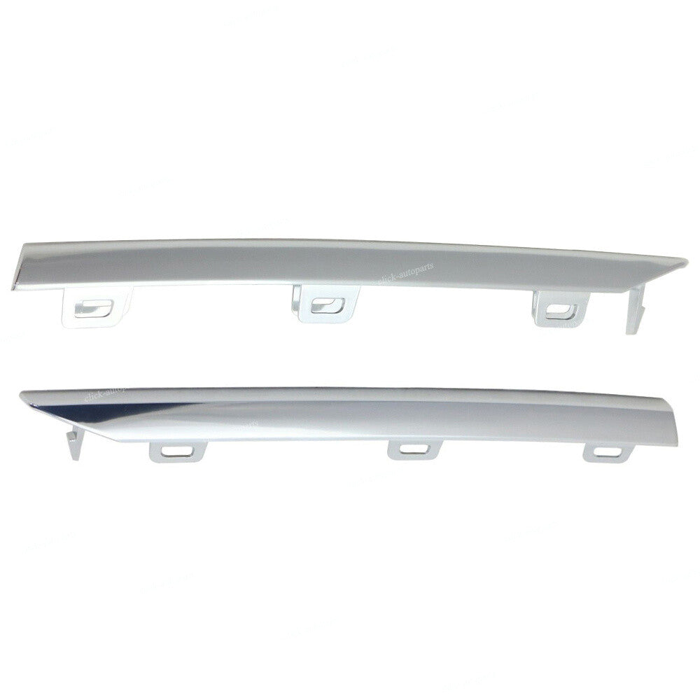 2Pcs Fits for Cadillac ATS 2013-14 Chrome Front Bumper Trim Bezel Insert LeftRight