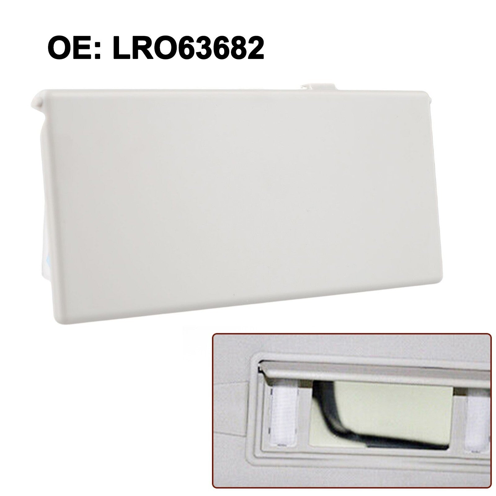 For Sun Visor Vanity Mirror Cover Gray LR063682 Quick Installation
