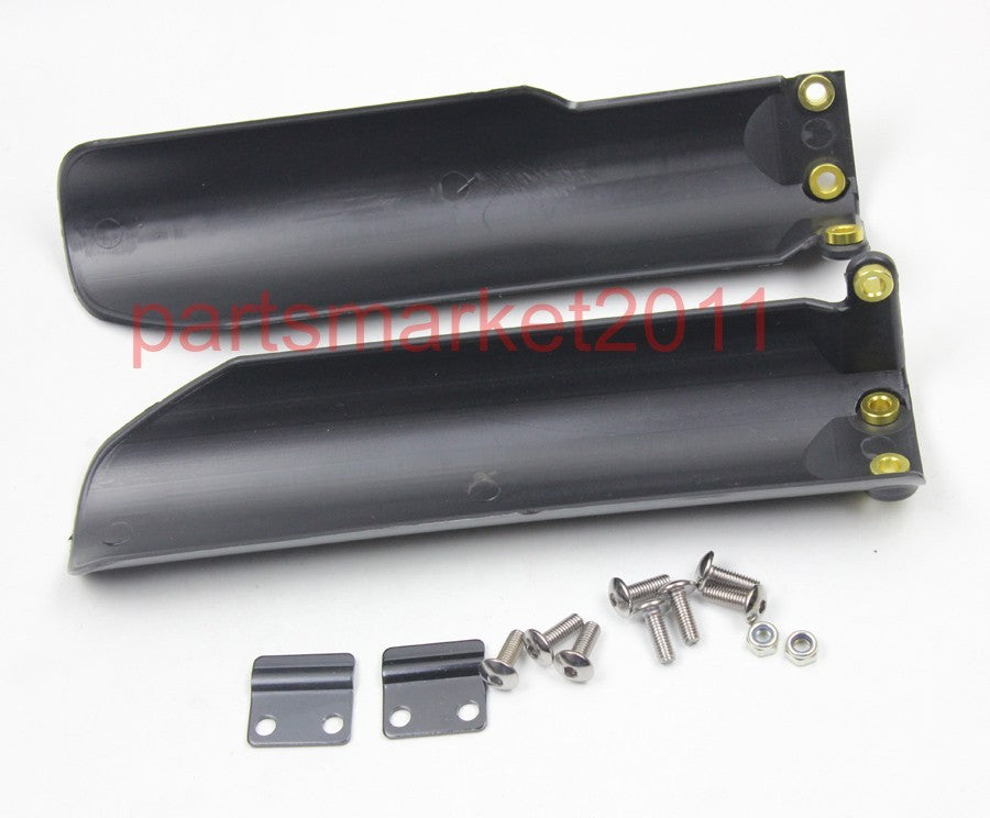 Black UP and Down Front Forks Guards Plastic Covers Pit Dirt Bike Fork Fenders 2
