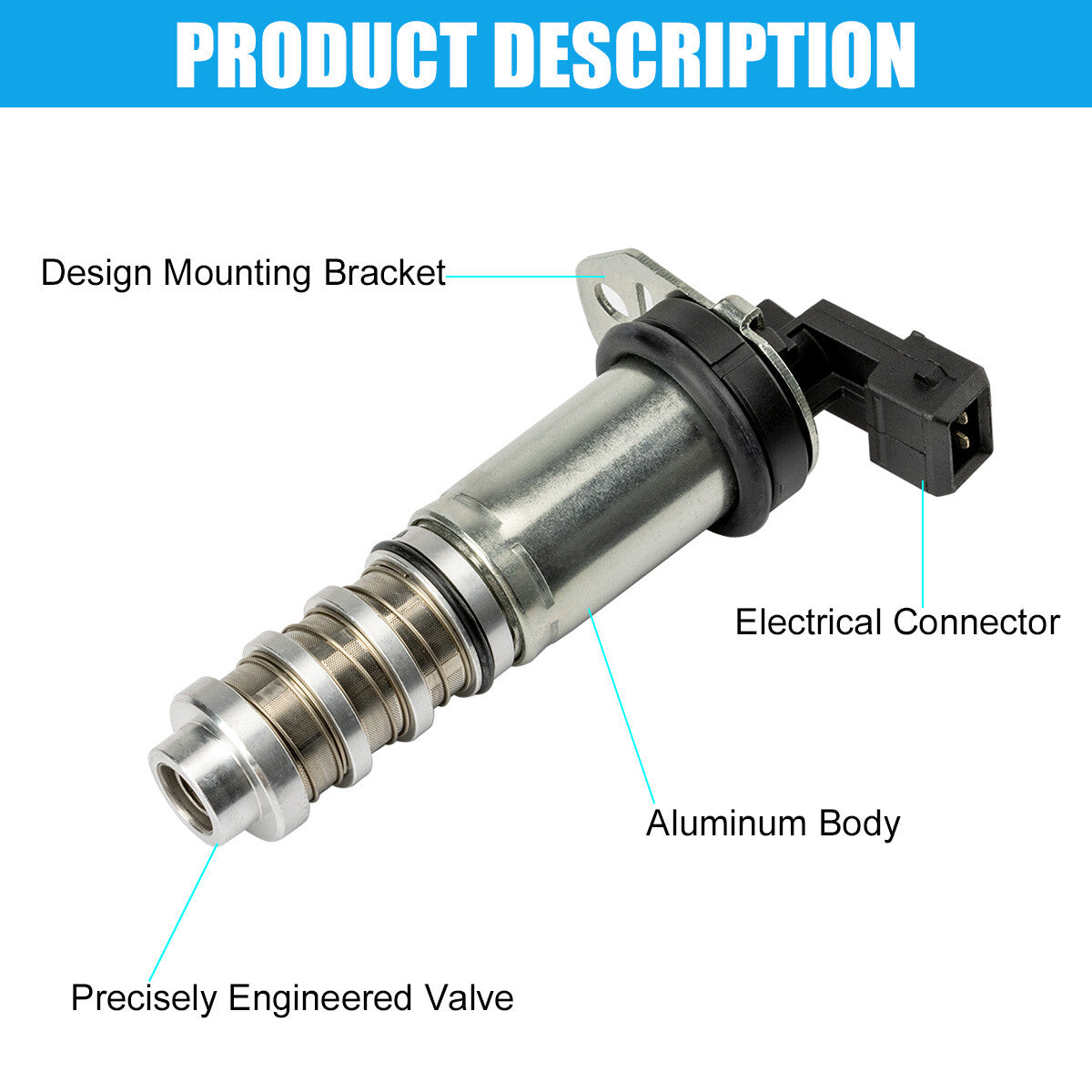 11368605123 4 VANOS solenoid valves suitable for BMW 335i 535i 550i M3 M5 X3 X5 X6 4.4L