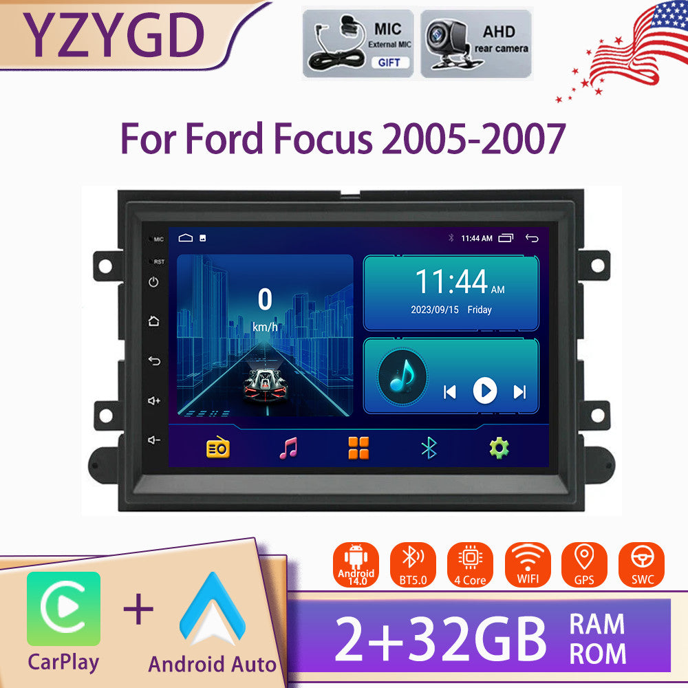 Android Auto Carplay Car Stereo Radio GPS Navi Screen for Ford Focus 2005-2007