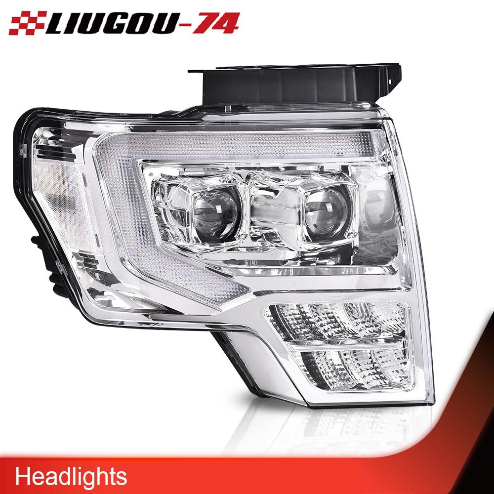 Suitable for 2009-2014 for Ford F150s, new dual LED DRL projector headlights.