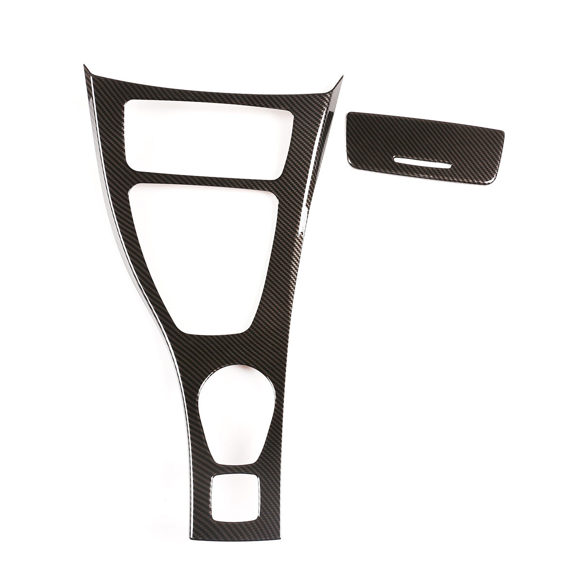 Carbon fiber interior door handle and door cup trim for BMW 3 Series E90 (05-12 USA)
