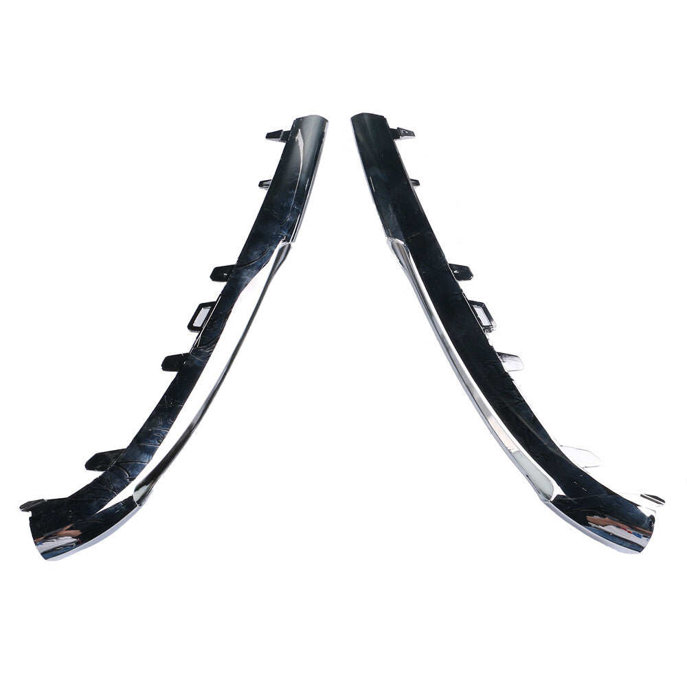 Pair Front Bumper Grille Chrome Light Trim for Mercedes E-Class W212 2009 - 2013