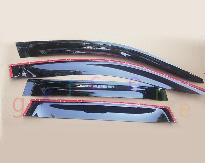 for Cadillac XT4 2019-2023 Black Car Window Vent Visor Sun Rain Deflector Guard