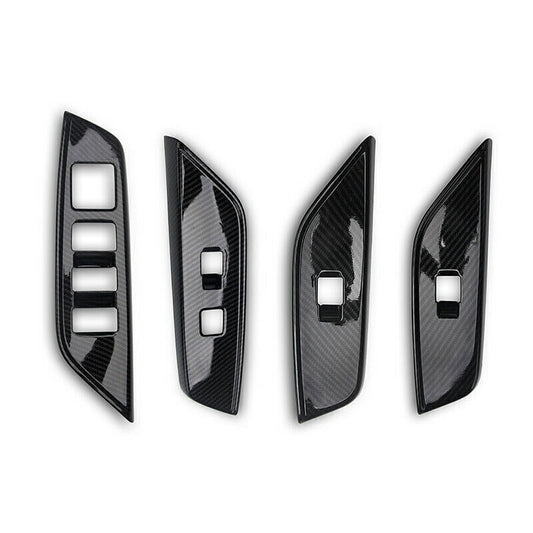 for Lexus ES250 300h 350 2019-2022 Carbon Fiber 4X Window Lift Panel Switch Trim