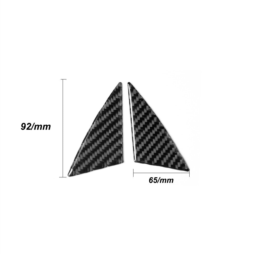 2 x Carbon Fiber Front Door Pillar Cover Trim for BMW 6 Series F12 F13 2011-2018