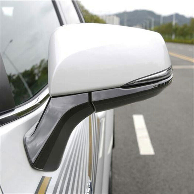 ABS Glossy Black Rearview Mirror Strip Cover Trim for Toyota Highlander 2020-24