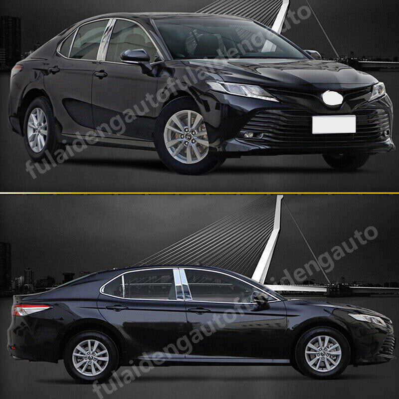 for Toyota for Camry 18-23 Chrome Steel Door Window Strip frame Sill Cover Trim 18x