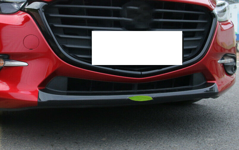 for Mazda 3 Axela 2017-2018 ABS Gloss Black Front Bumper Grille Lower Strip Trim