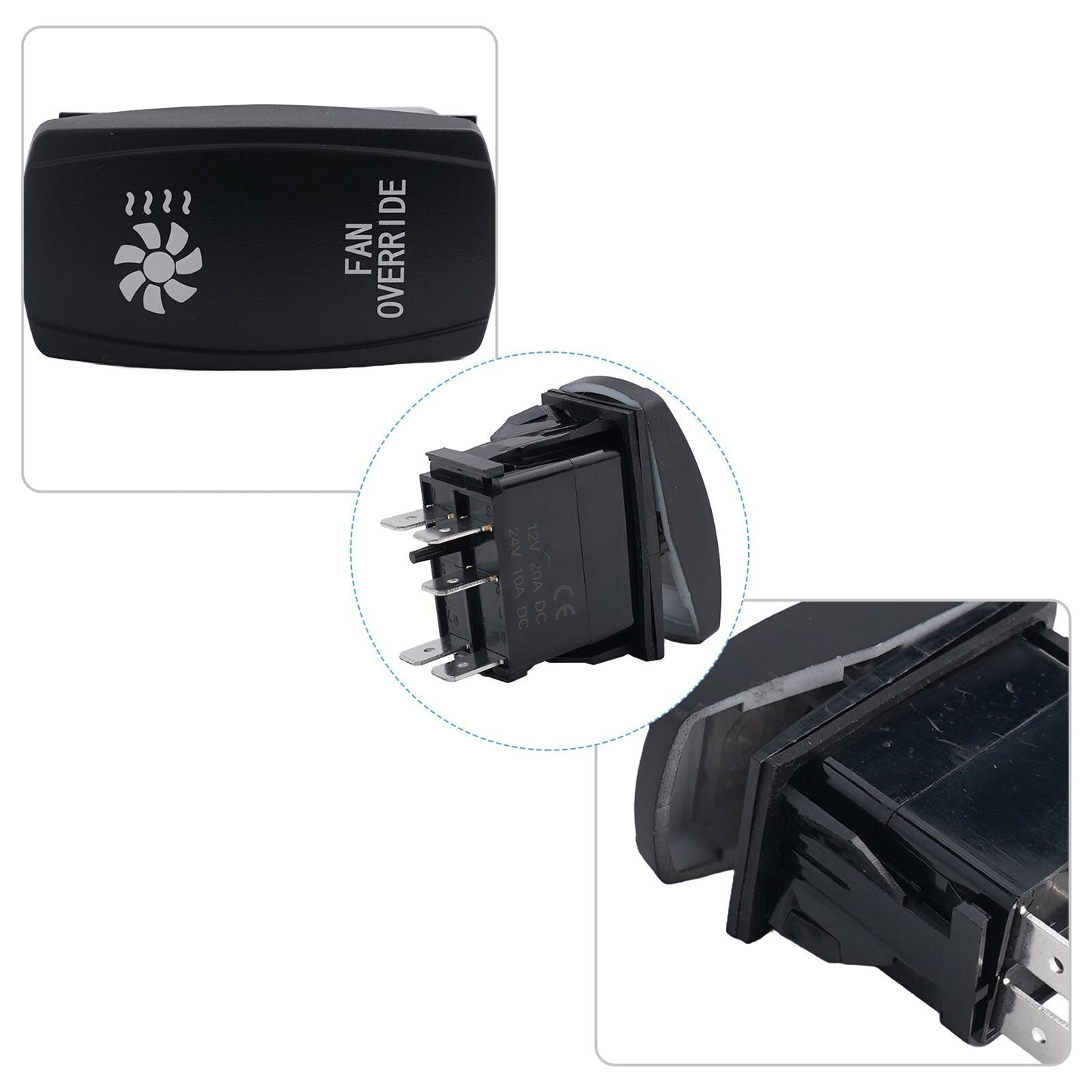 High Universality 5 Pin Rocker Switch for Marine and Truck Applications