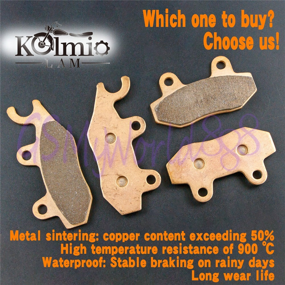 Kolmio-LAM Front Rear Brake Pads Fit for Honda NSR50 for Mini / XR50 M5 Motard AD14