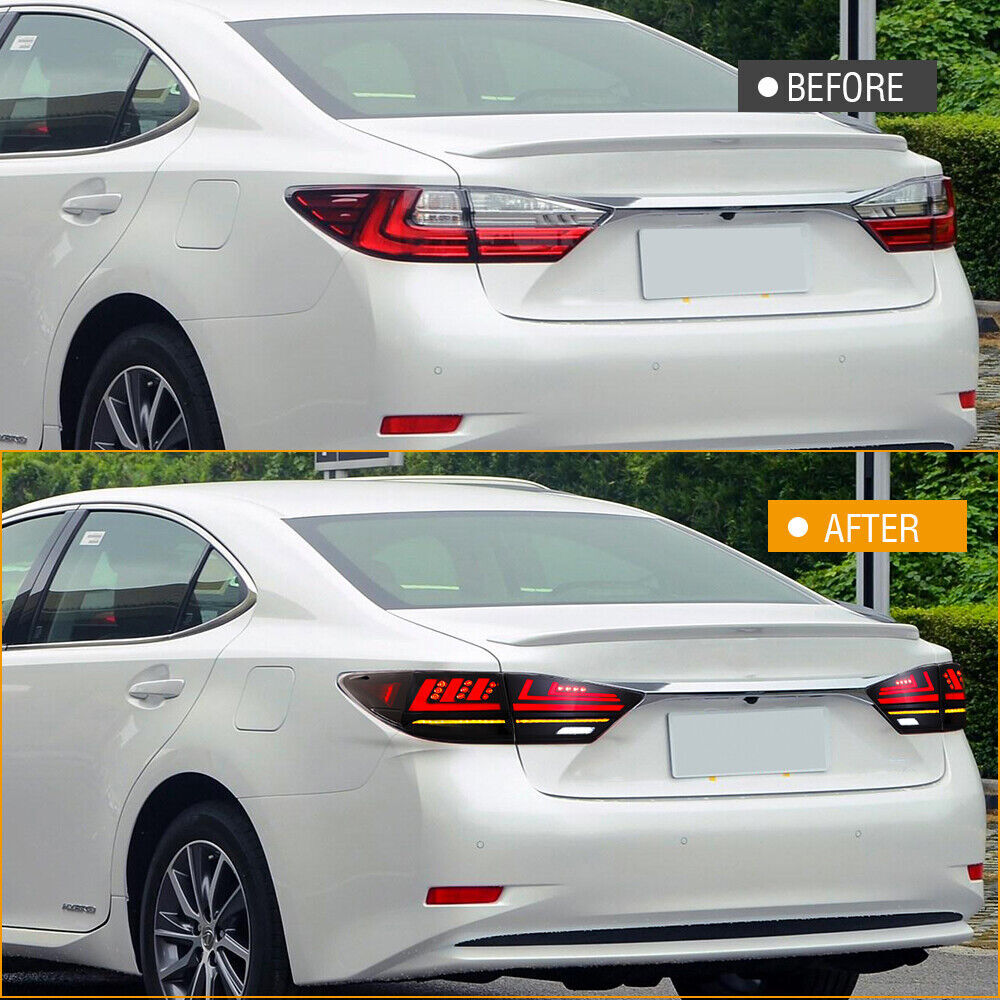 Smoked LED Tail Light Assembly for Lexus ES350 for ES 300h 2013-2018 Rear Lamps