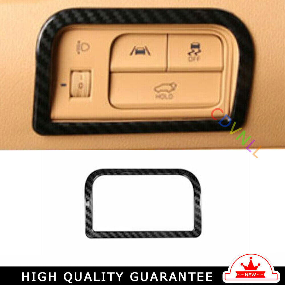Inner Headlight Button Frame Cover Trim Fit for Kia Sorento 2021-22 Carbon Fiber