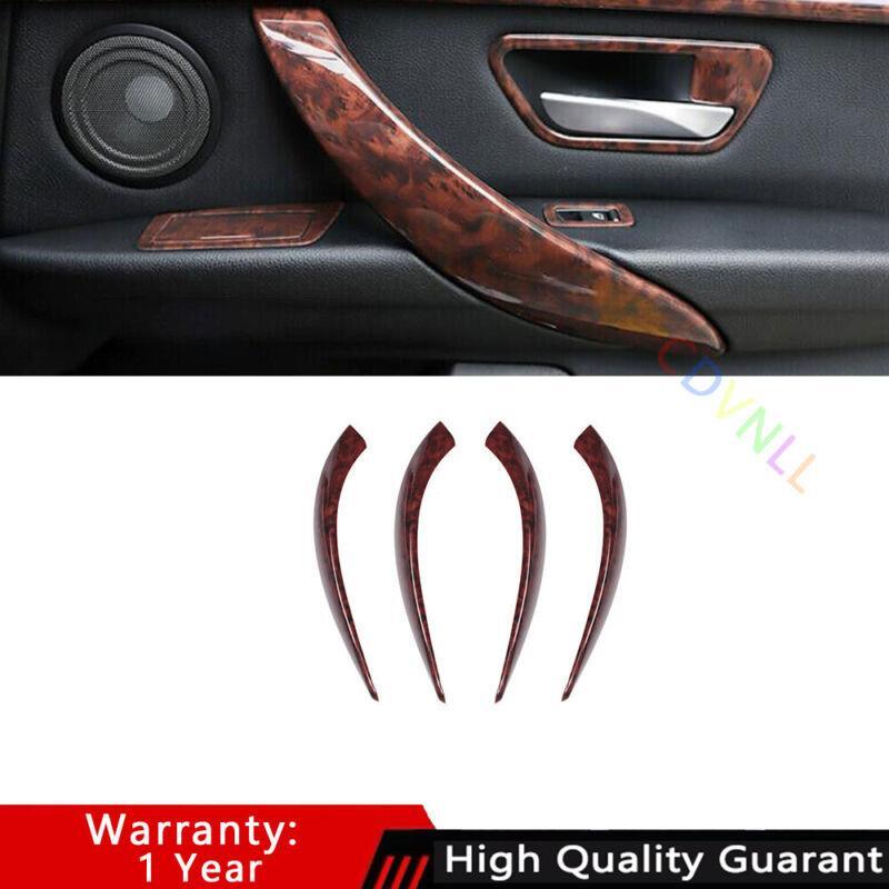 for BMW F30 F32 F33 F36 2013-2019 Wood Grain Interior Door Armrest Panel Trim 4