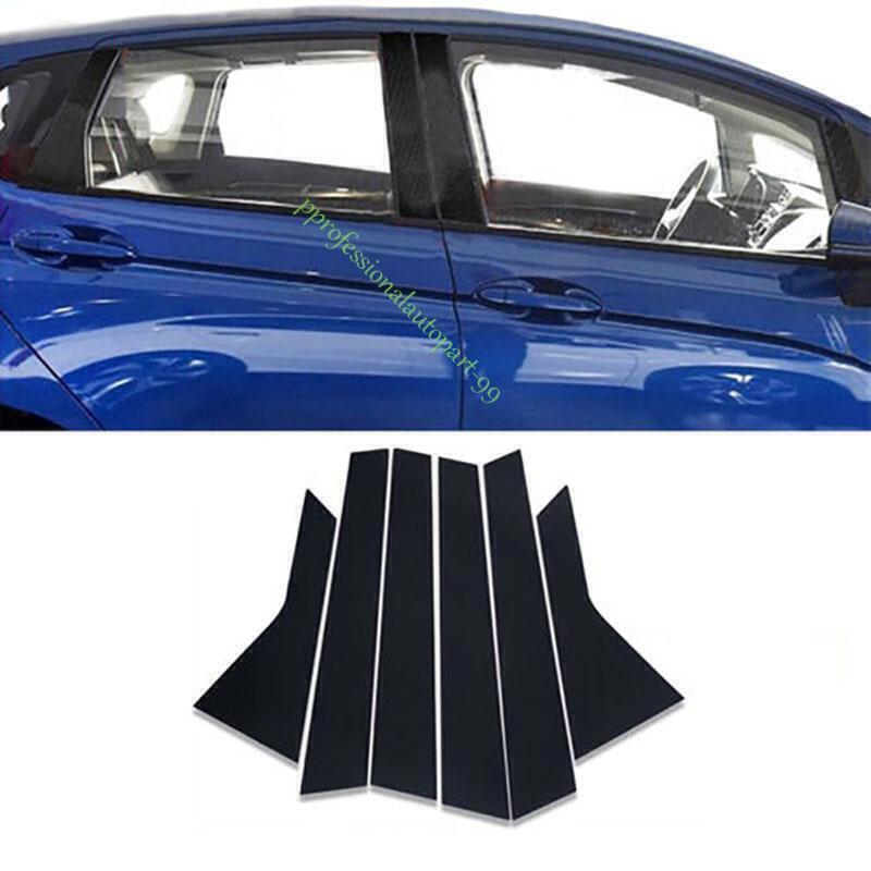 for Honda Fit Jazz GK5 2014-20 Piano Black Pillar Post Door Window Molding Strip