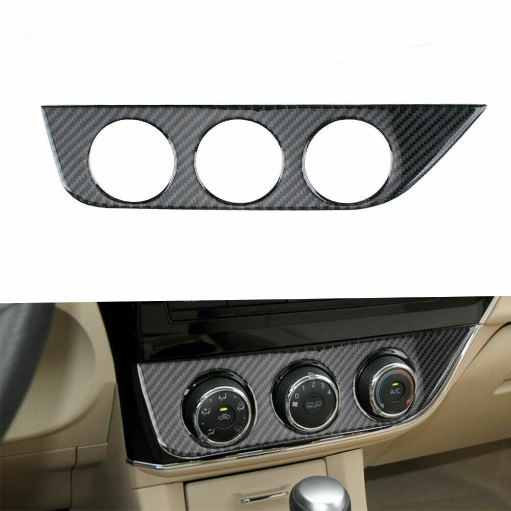 Carbon Fiber AC Switch Panel Trim Cover Fit for Toyota for Corolla 2014-18