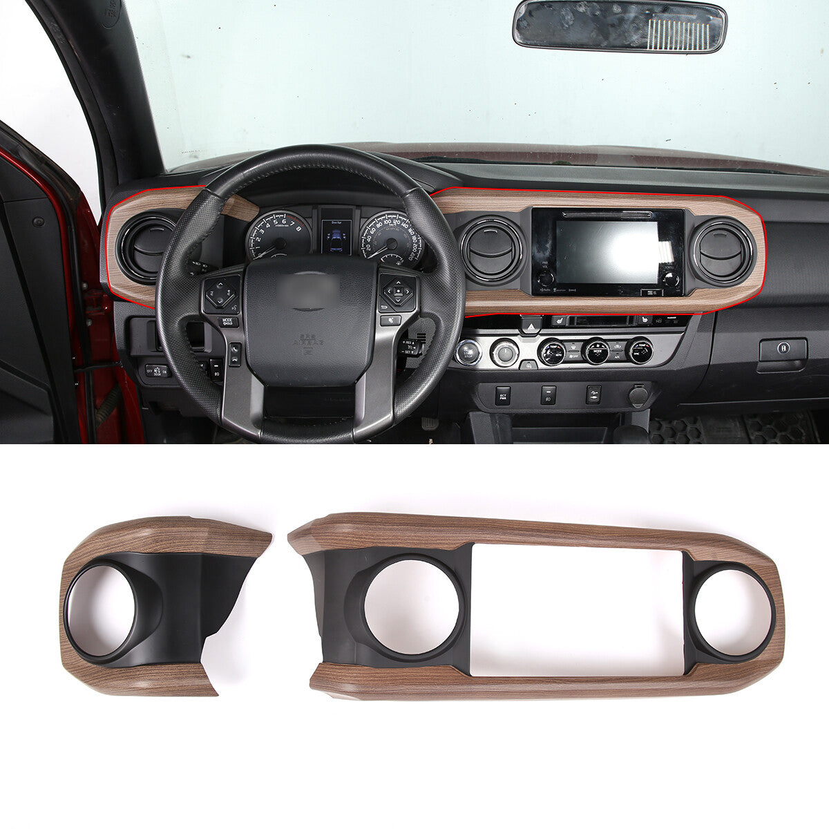 ABS Gloss Black Tailgate Handle Trim Cover for Toyota Tundr @ 2022-23