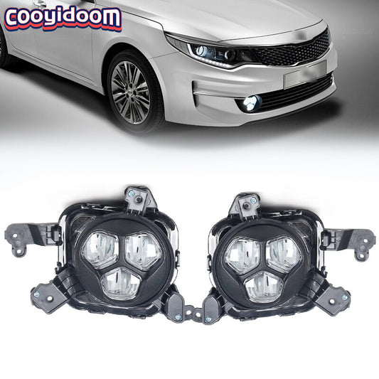 LED Fog Lights Assembly Fog Lamp Grille Signal Lamp for Kia K5 Optima 2015-2018