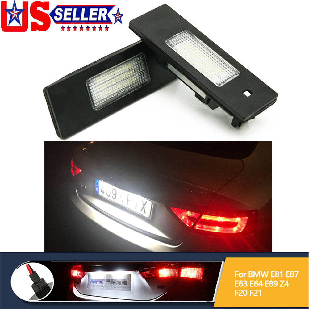 Rear LED Number License Plate Light Lamps for BMW 1Series 04-12 6Series 2004-10