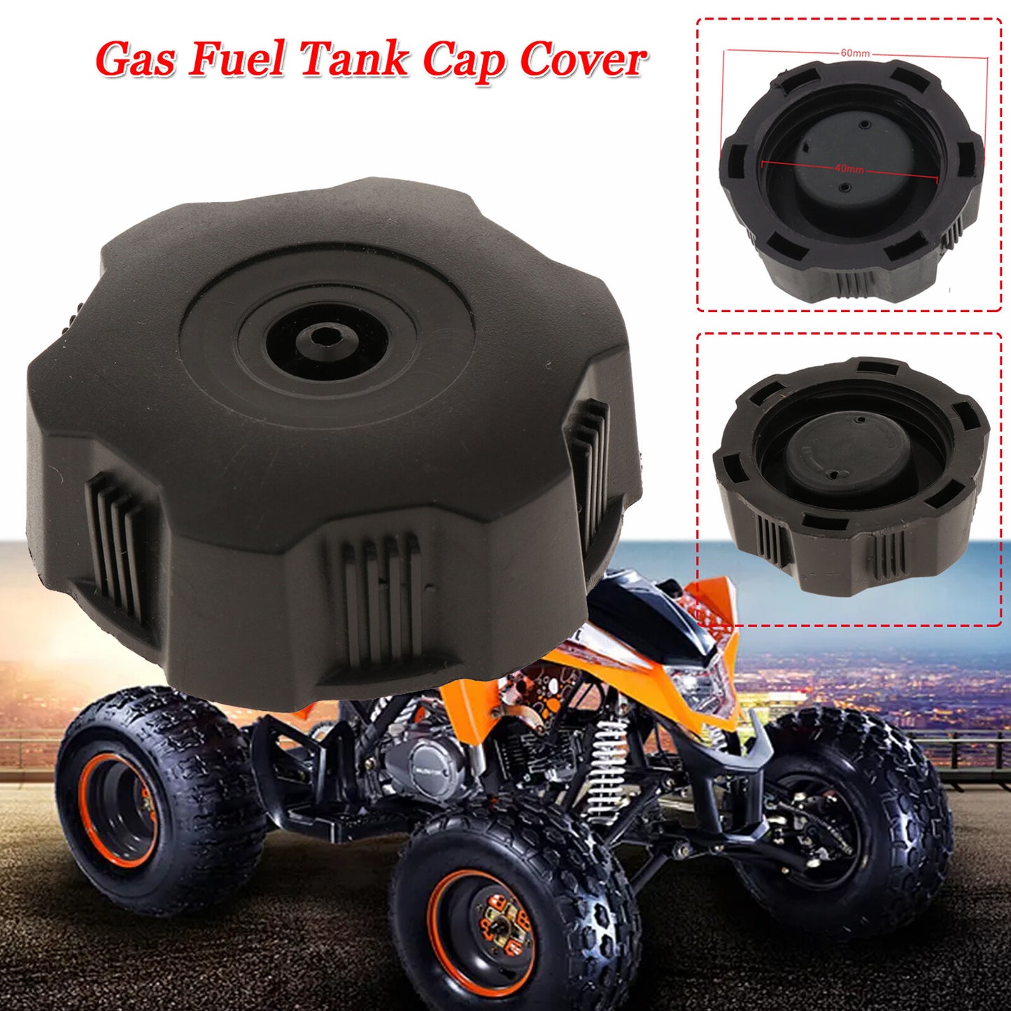 2pcs Petrol Tank Cap For 50cc 70cc 90cc ATV Fuel Cap Quad 4 Wheeler Go Kart
