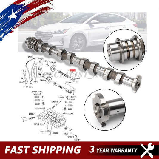 for Hyundai for Elantra 2.0L 17-2021 Exhaust CVVT GearExhaust Camshaft 242002E074