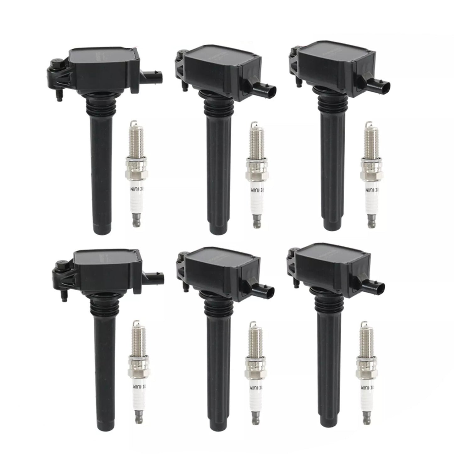 for Dodge for Jeep 6PCS Ignition Coil  Iridium Spark Plug for Chrysler