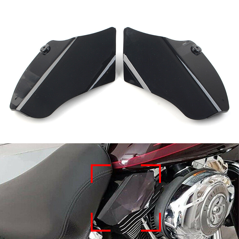 for Harley Softail Fatboy FLSTF Saddle Shields Heat Deflector Black 2x UK