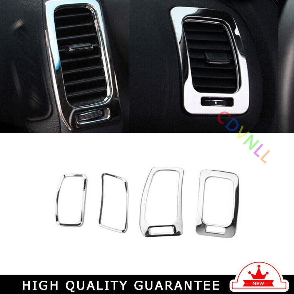 Middle LR Air Outlet Vent Cover Trim 4 for Kia K3 Forte 2014-2018 Chrome Steel
