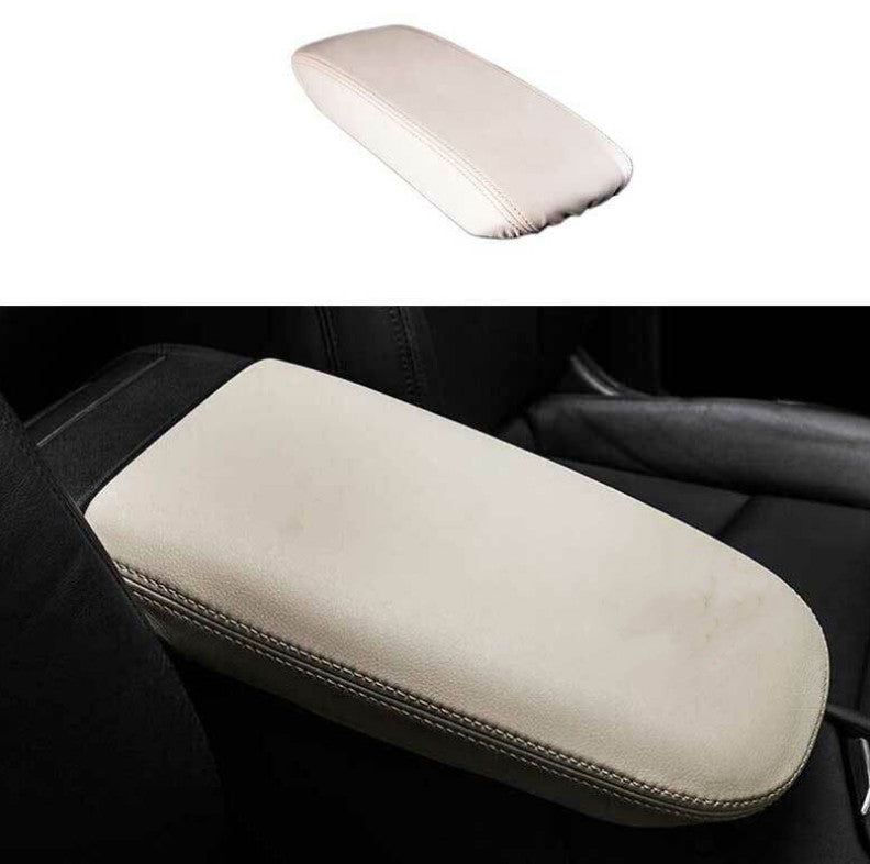 for Cadillac XT5 17-2024 Beige PU Leather Central Console Armrest Box Cover Trim